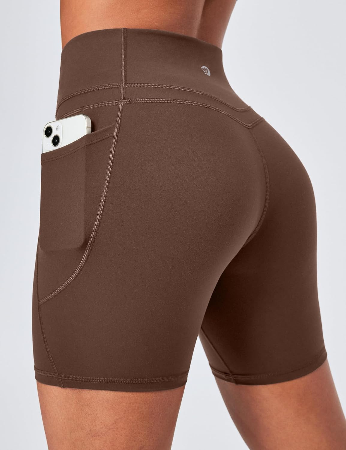 IUGA Tummy Control Biker Shorts Women with Pockets Workout Gym Shorts High Waisted Yoga Running Compression Shorts Spandex - Image 2