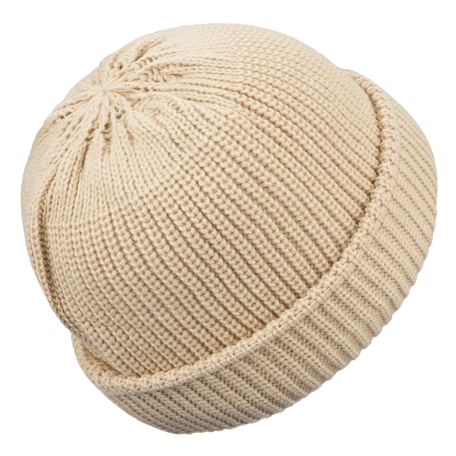 Croogo Winter Kint Hat Skull Beanie Cold Weather Warm Hats for Men and Women Soft Knitted Ski Caps,Beige-L-KH45