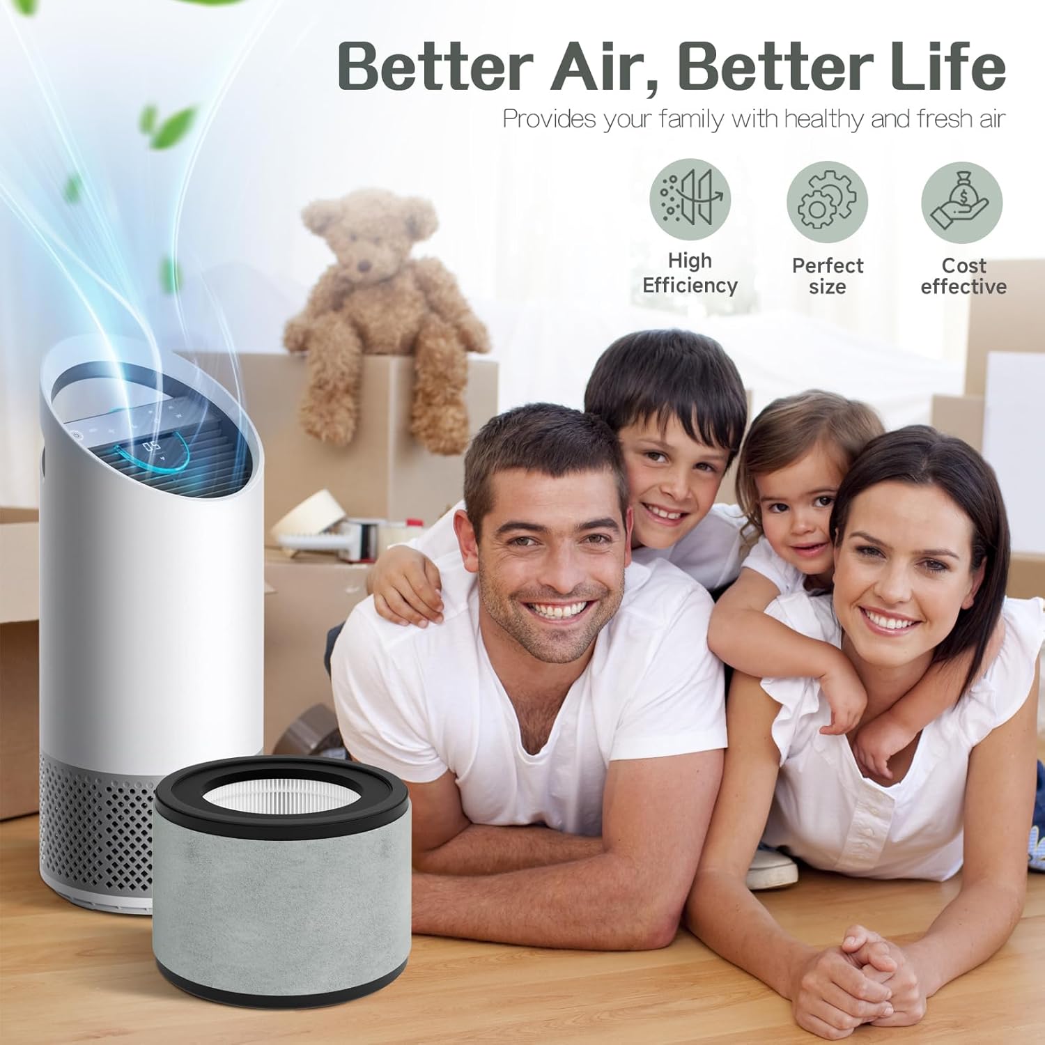 Z-2000 Filter Replacement, Compatible with TruSens Medium Purifier Z-2000, Z-2500, Z2000, 3-Stage Filtration with 2 Main Filters + 6 Carbon Filters + 6 Pre-Filters - Image 8