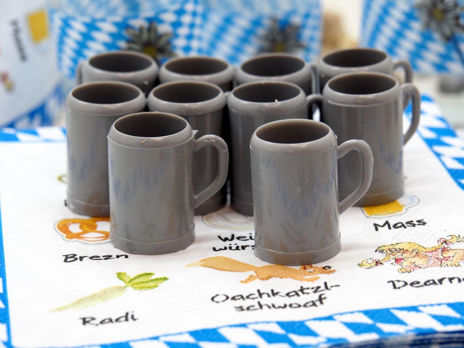 ZauberDeko Oktoberfest Tischdeko Partydeko Bayrisch Blau Mottoparty Geburtstag Set