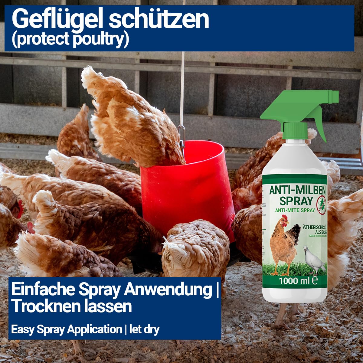Milben Spray Für Hühner 1L, 19,90