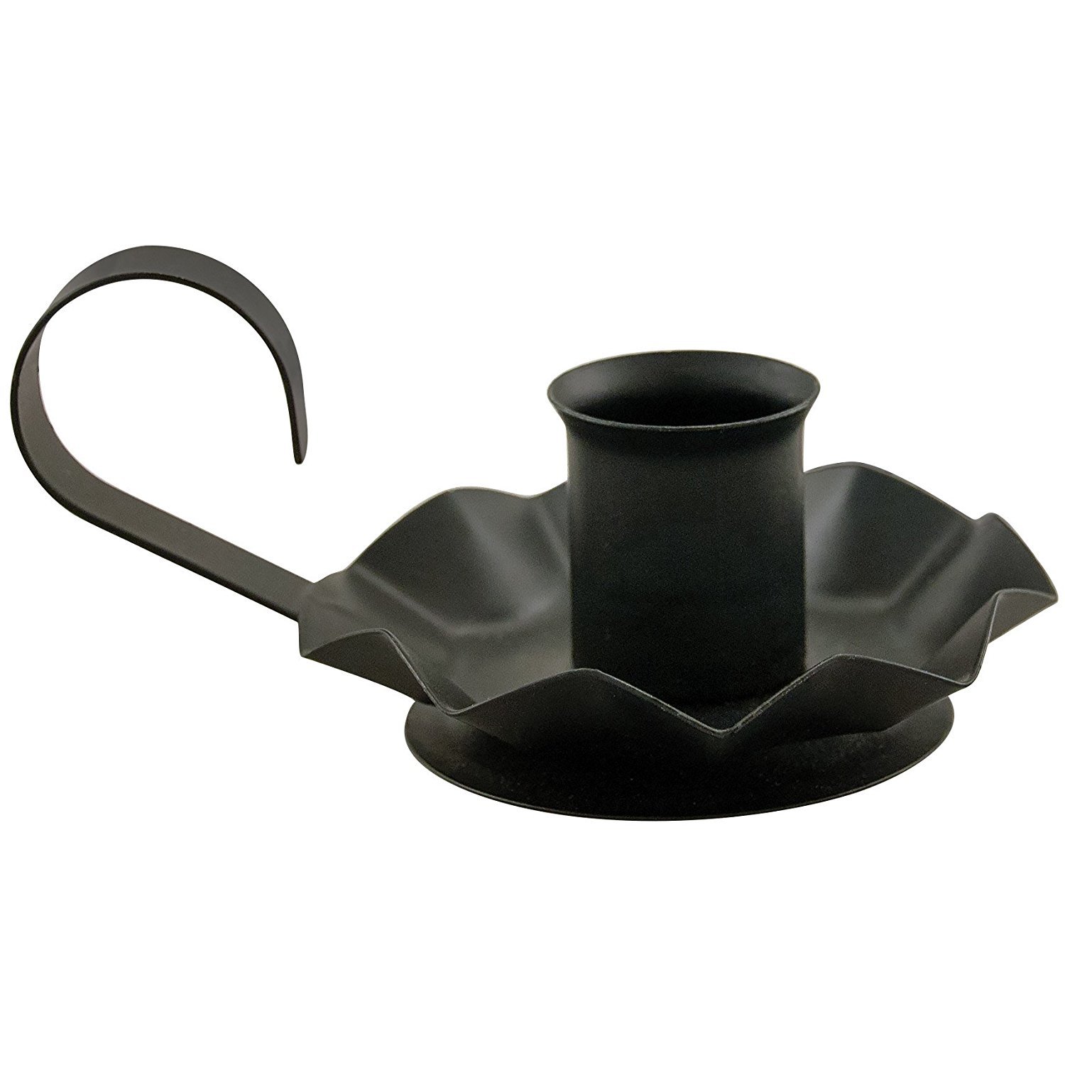 Hearthside Collection Black Flower Taper Holder