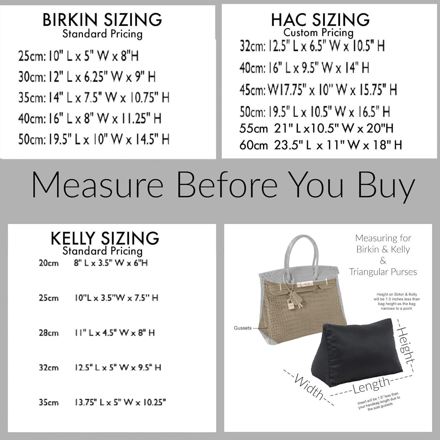 Purse Inserts for Handbags - Triangle Bag Insert Pillows to Prevent Creasing & Maintain Shape - Image 8