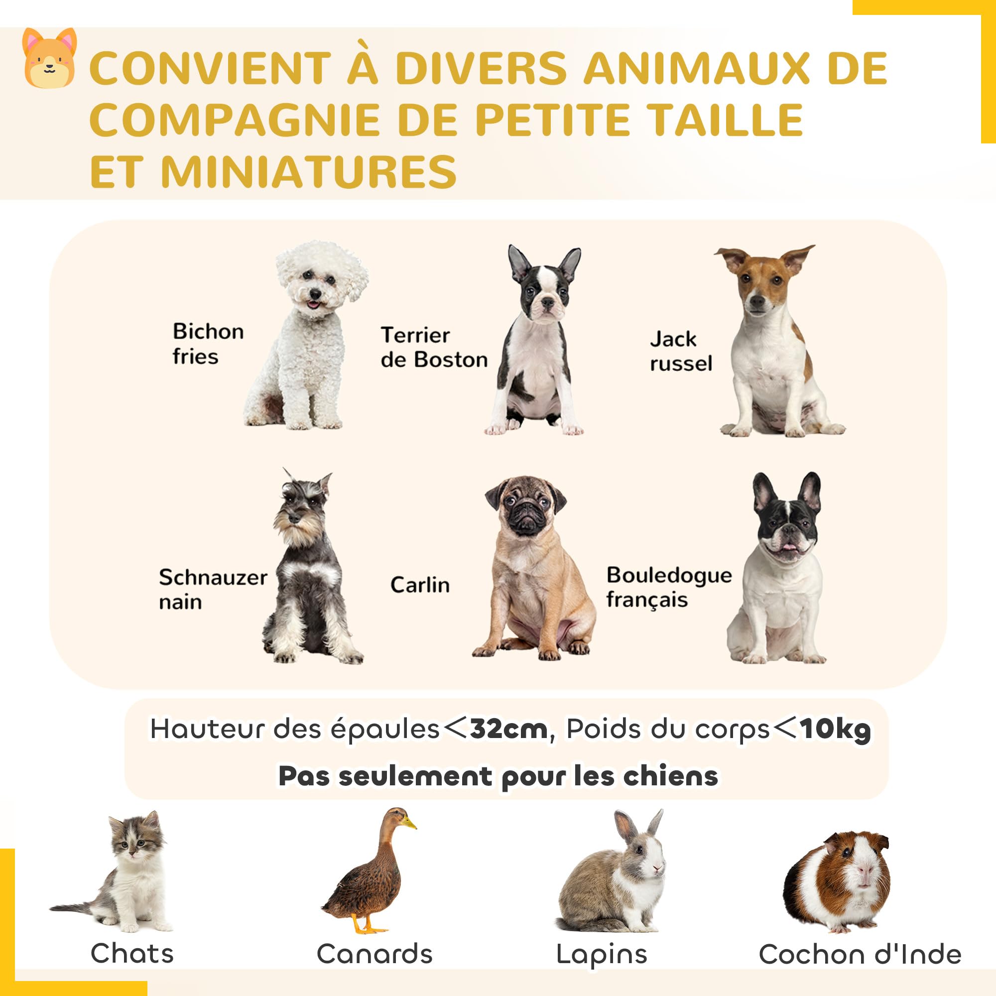 PawHut Parc pour Chien, enclos Chien intérieur, 8 Panneaux Pliables, avec Porte, Couverture supérieur et inférieure, Acier, 61 x 61 cm, Noir