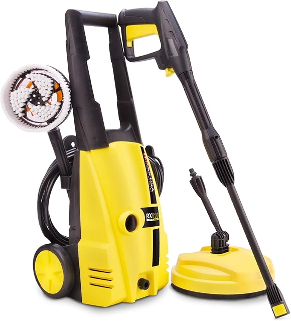 Wilks-USA RX510 High Power Pressure Washer 135 Bar Portable Electric Jet Washer for Patio Car Driveway & Garden with Snow Foam Bottle