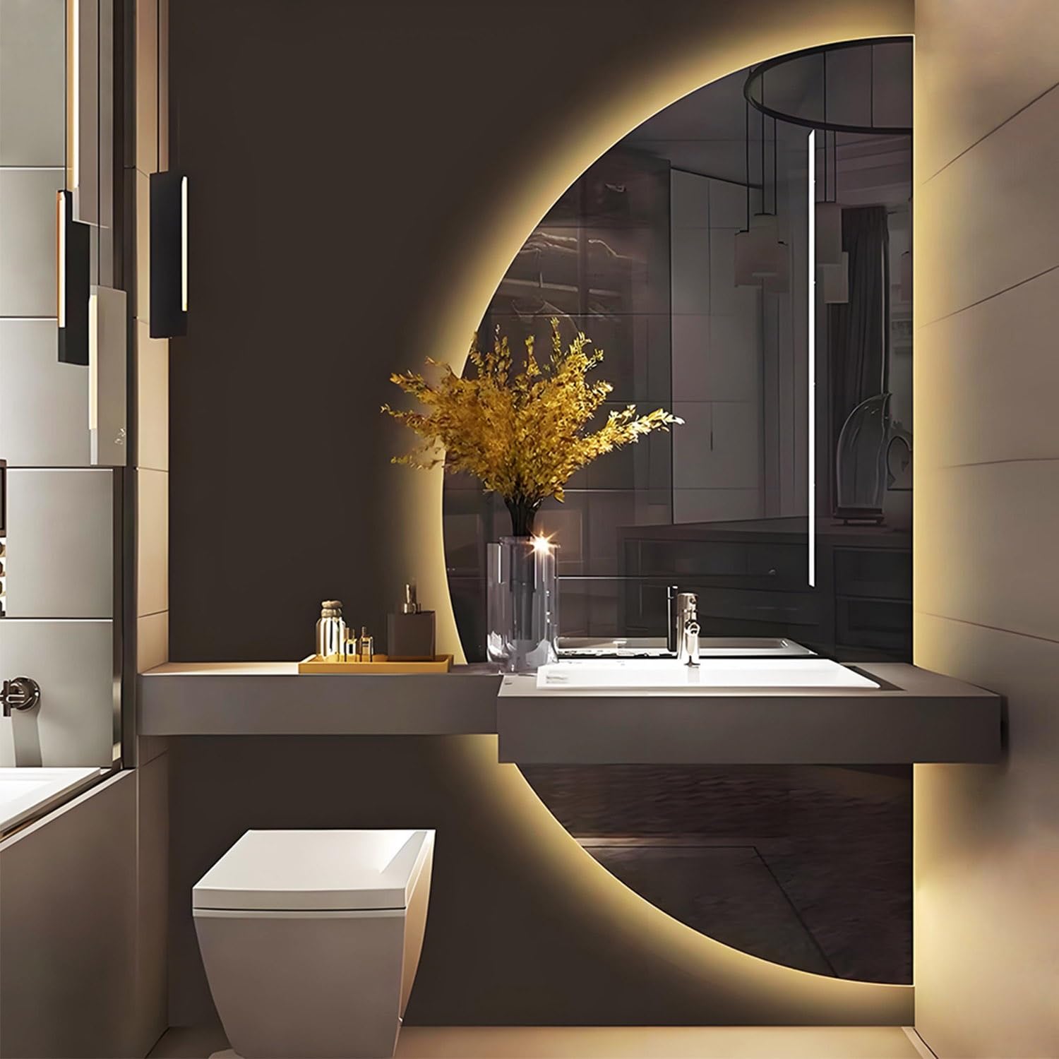 Miroirs décoratifs rétroéclairé haut de gamme verre antidéflagrant