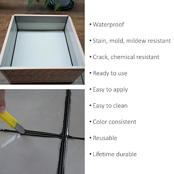 Epoxy Grout for Tile & Stone, Waterproof, Stain, Mold, Mildew, Crack & Chemical Resistant for Floor & Wall, Ready to Use, Easy to Apply & Clean (Beige, Unsanded, 2 pks)