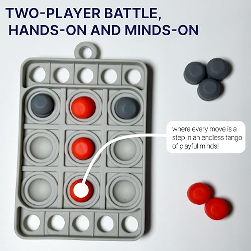 Miniatura 3 de Silicon Tic Tac Toe, Connect 3 Classic Grid, 3 en una fila, juegos de mesa de estrategia para niños, 2 jugadores. Para familias y niños, a partir de