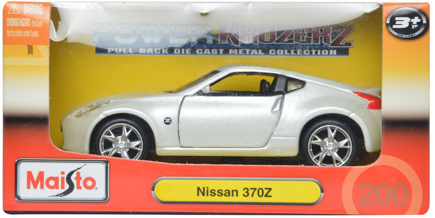 Voiture Miniature MAISTO Nissan 370Z 2009 Blanc Nacré - Échelle 1:64 - Diecast Neuf