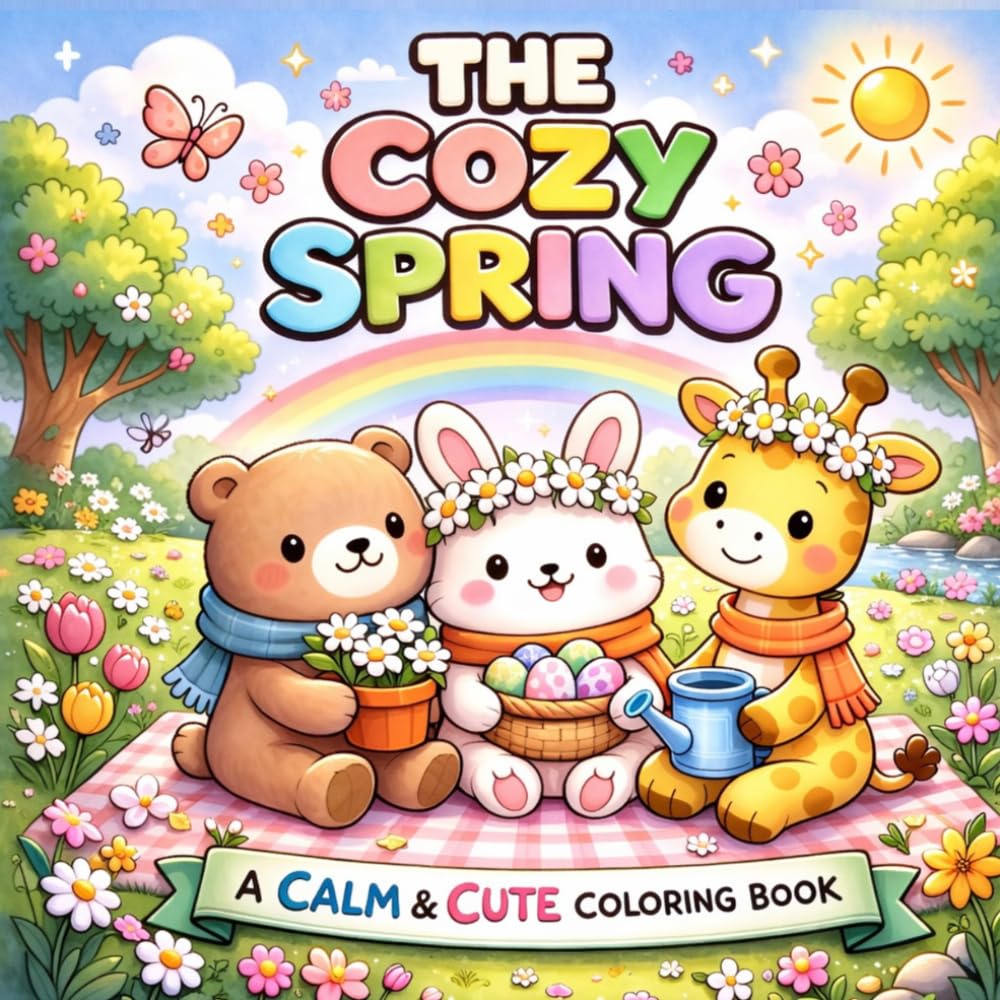 The Cozy Spring: A Calm & Cute Coloring Book (Cozy Collection Series)