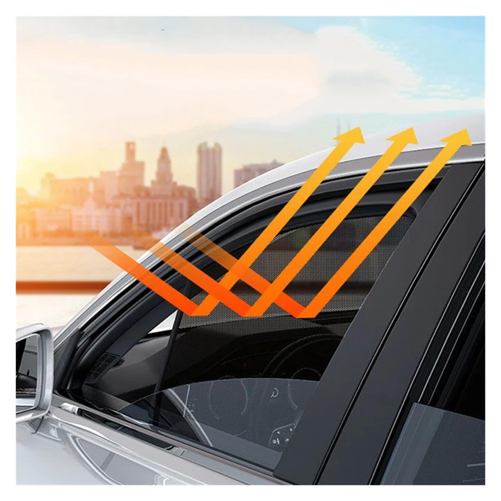 Auto Sonnenschutz Frontscheibe Innen Für Leapmotor T03 Zubehör 2020 2021 2022 2023~2025 Magnetischer Auto-Sonnenschutz Schild Windschutzscheibenvorhang Seitenfenster(3pcs Set)