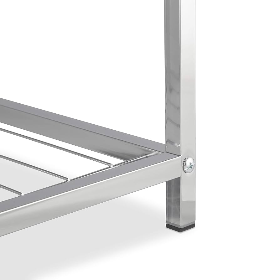 Relaxdays Storage Unit, 4 Shelves, Bathroom, Kitchen, Bedroom, Free