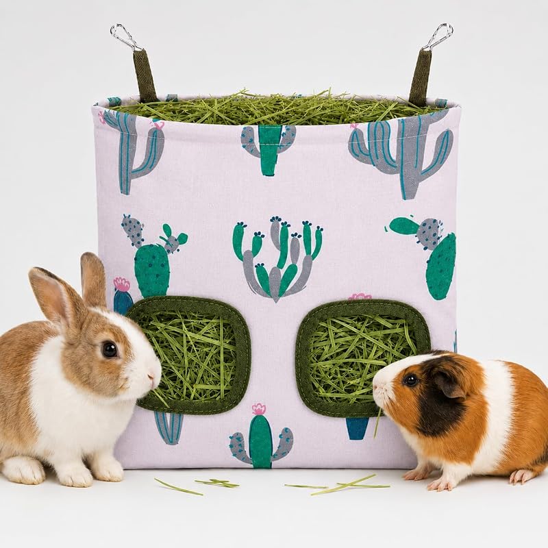 Comedouro suspenso para feno de coelhos, porquinhos-da-índia e chinchilas Aliagle Cactus – 1 unidade