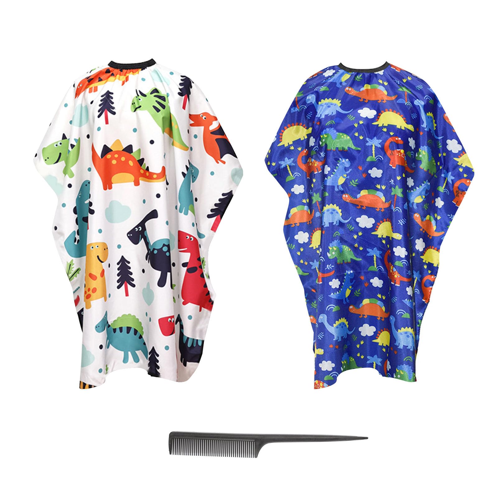 ZOCONE 2 Piezas Capa de Peluqueria para Niños Capas de Corte Peluqueria de Dibujos Animados Ajustable Capa de Barbero Profesional Capa Barbero Universal con Peine Capa para Cortar el Pelo