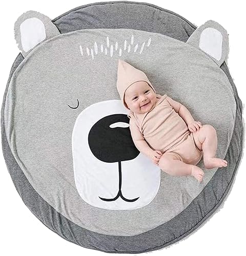 Alfombra antideslizante Abreeze para niños, de color gris