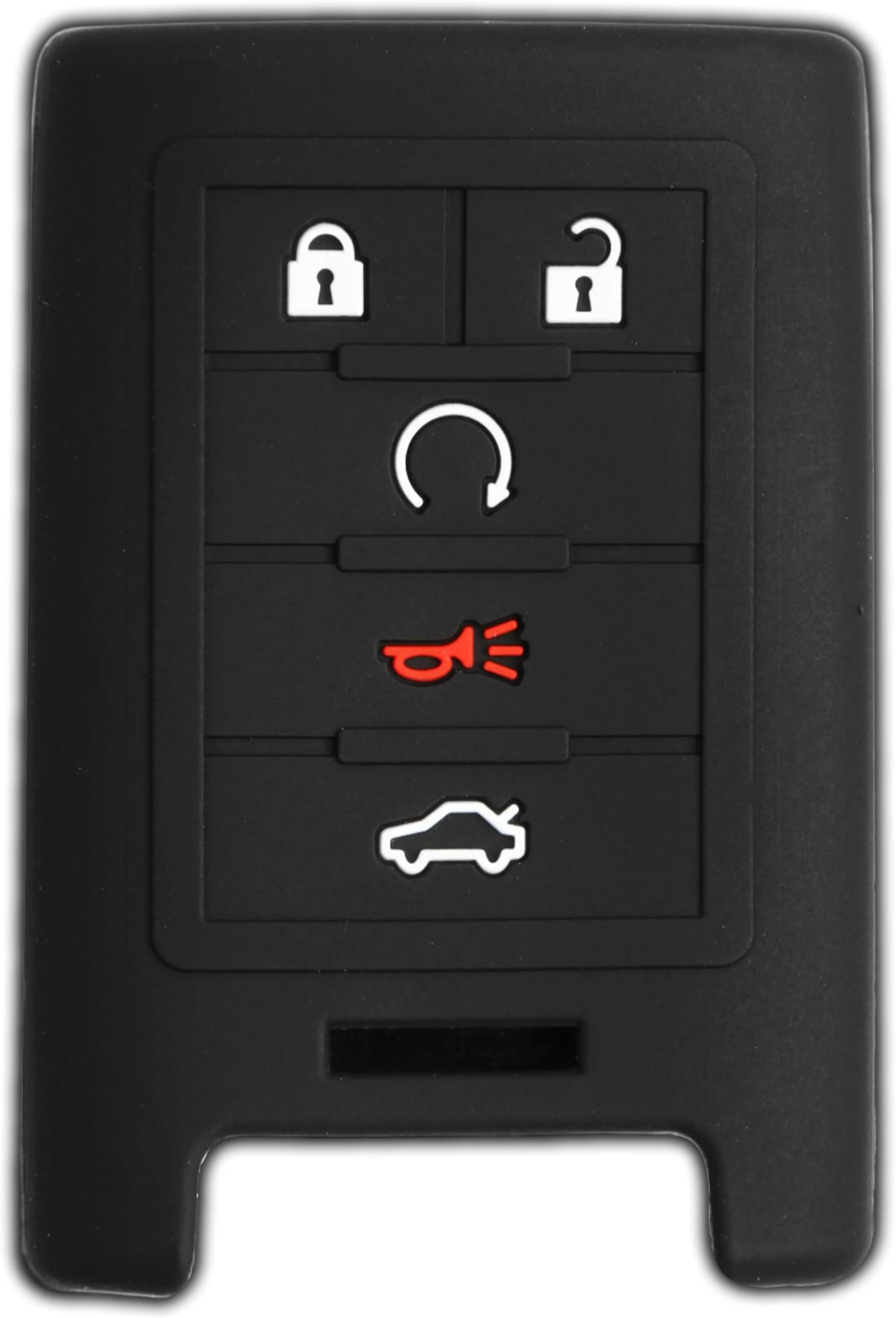 KeyGuardz Keyless Remote Car Smart Key Fob Outer Shell Cover Soft Rubber Case for Cadillac ATS CTS DTS SRX STX XTS