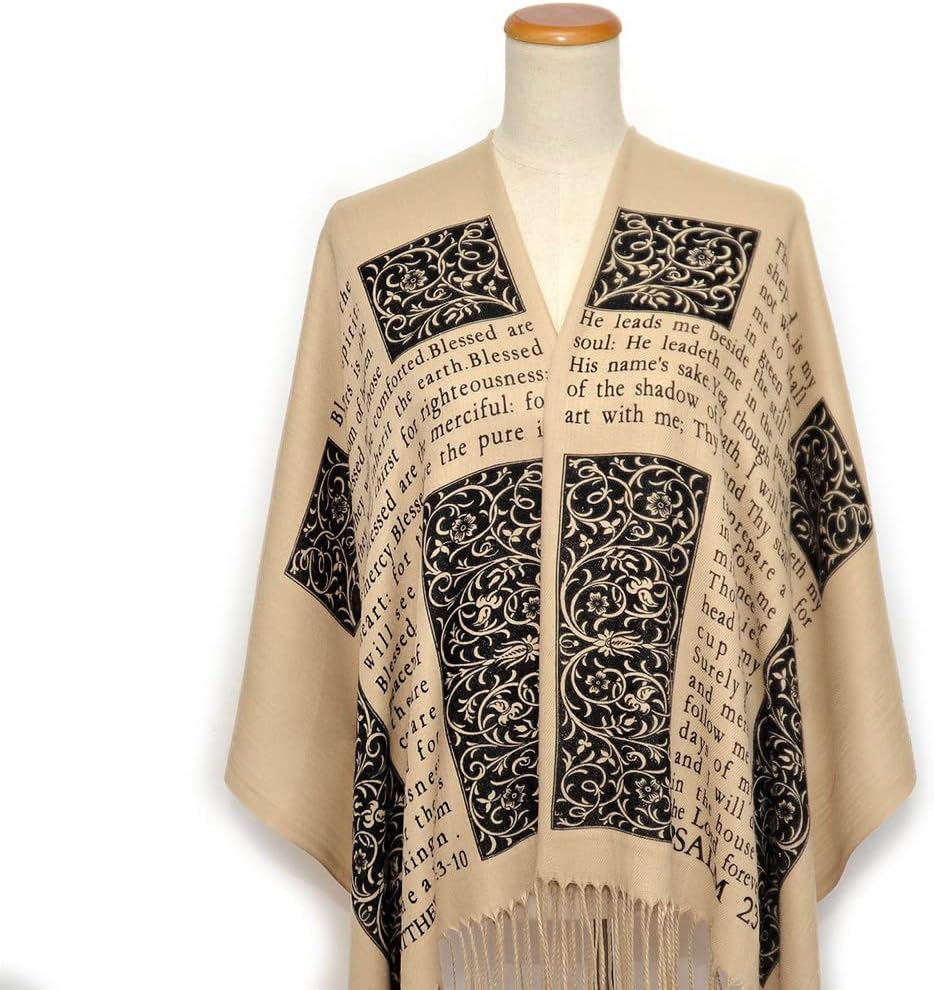 Universal Zone Christian Bible Verse Scarf (Psalm 23 and The Beatitudes)