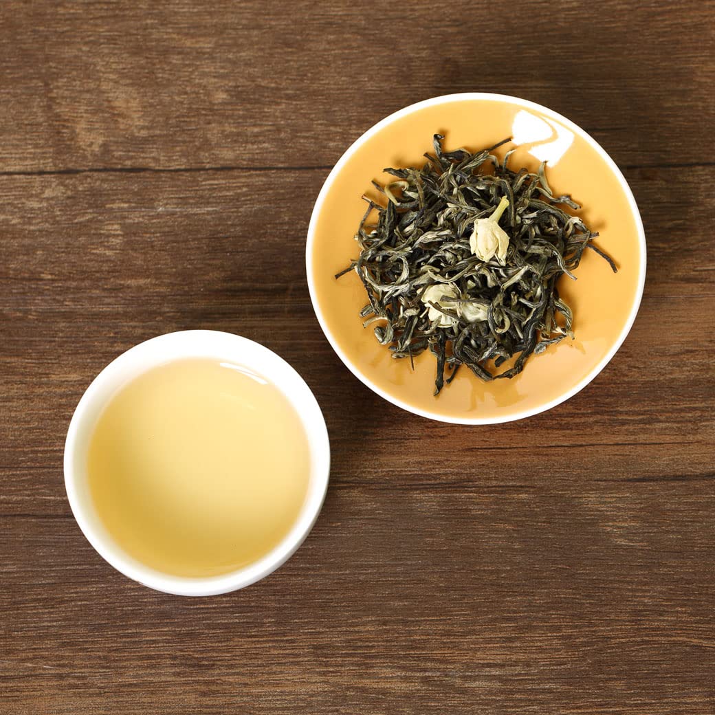 GOARTEA Jasmin Thé Vert 250g 8.8oz Nonpareil Supreme Jasmine Green Tea Loose Leaf Moli Yinhao
