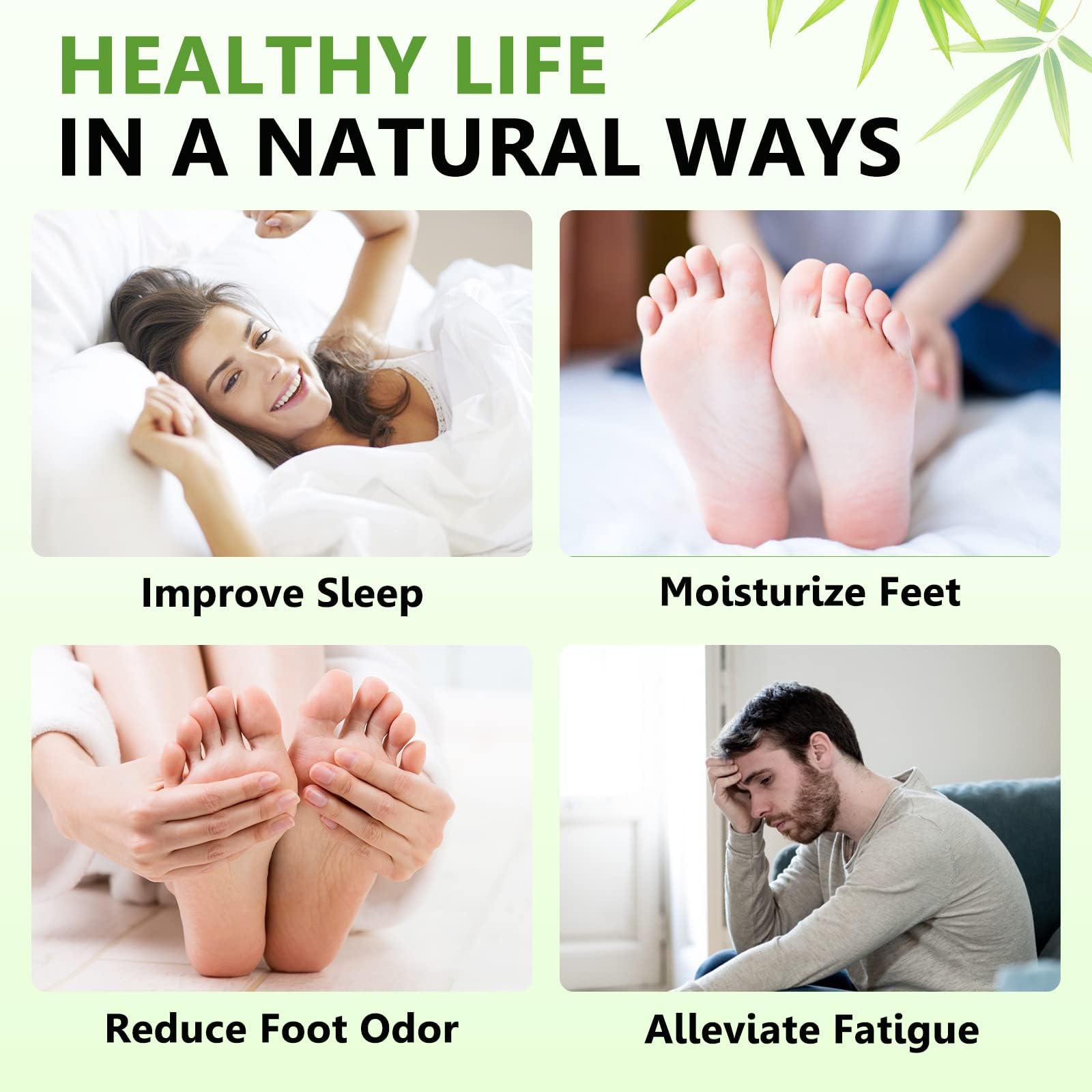 Cerotti Detox Piedi, 50 Pezzi, Autoadesivi per il Piedi, Rimuovere le Tossine, Alleviare lo Stress, Migliorare il Sonno