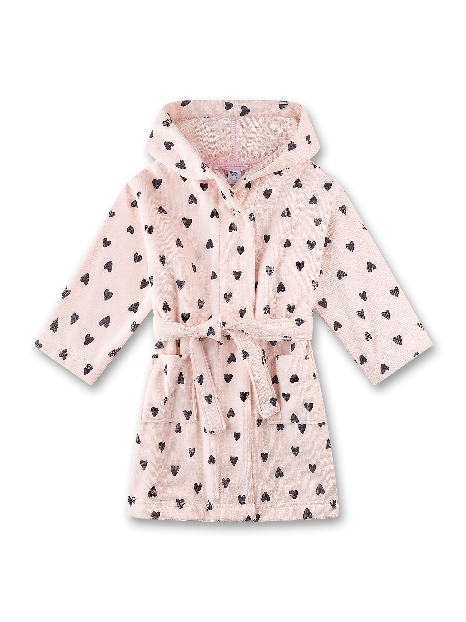 Sanetta Mädchen-Bademantel rosa Herzen Mädchen-Bademantel Frottée rosa | Gemütlicher Kinderbademantel