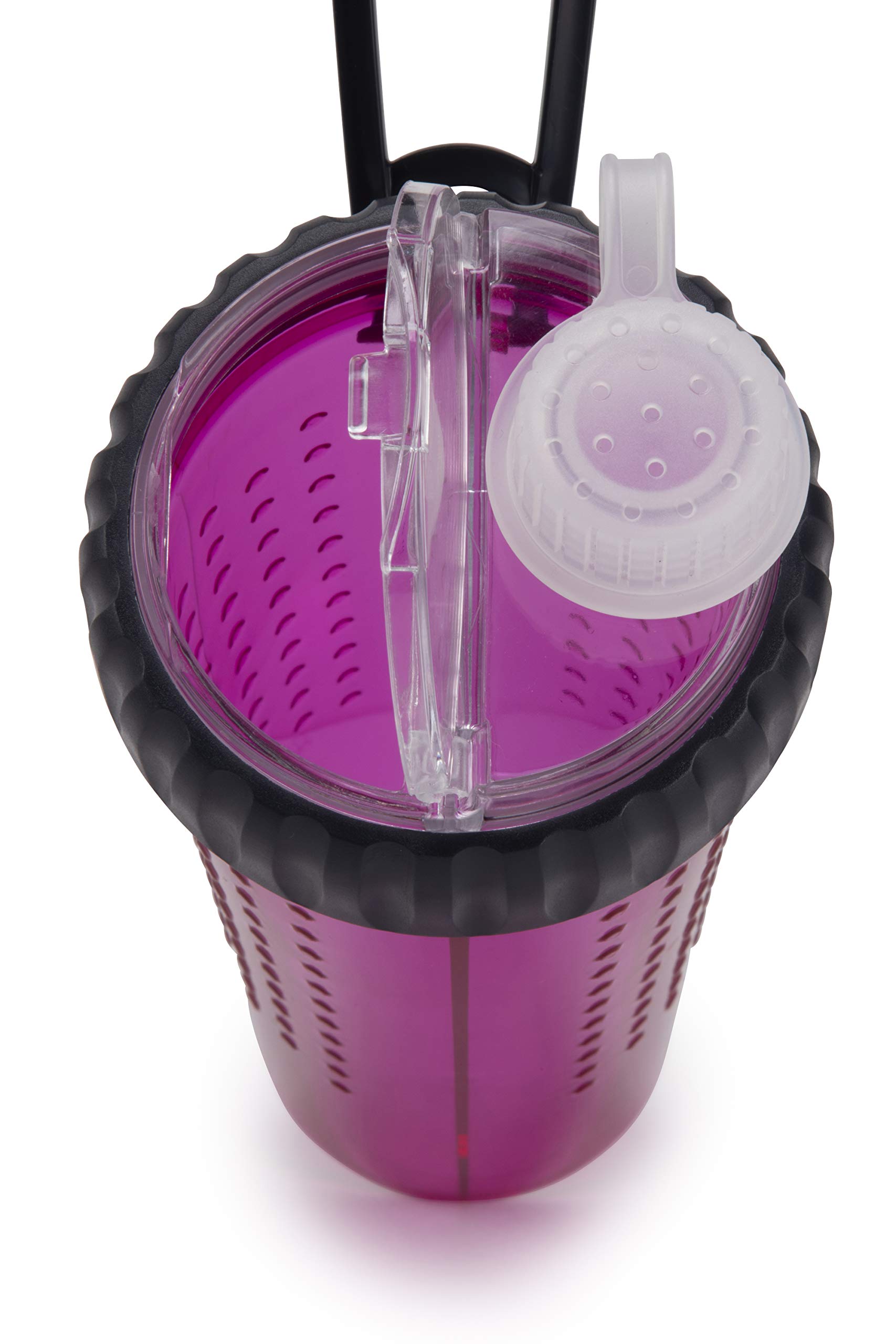 Dexas Snack-DuO with Companion Cup Fuchsia, 360 ml - Image 4