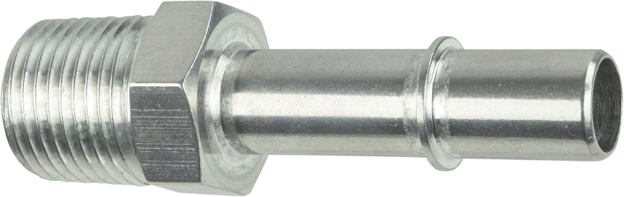 ICT Billet1/2" Quick Connect Male Fuel Hose to 1/2" NPT Adapter Fitting GM Diesel Feed Bare Machined Aluminum Designed & Manufactured in the USA AN817-03-08
