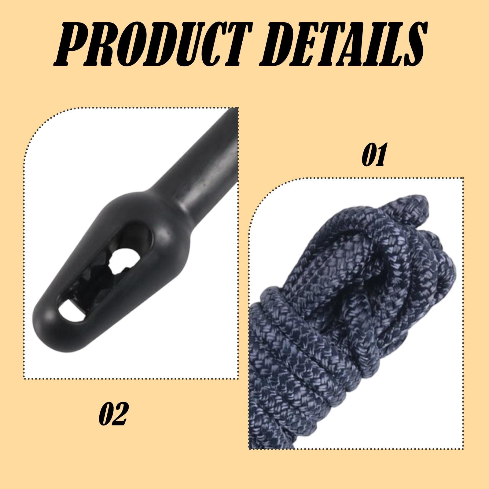 Amagogo Ammortizzatore di ormeggio per imbarcazioni con Cima in Nylon per Cima da 10-12 mm, Ammortizzatore di ormeggio in Gomma