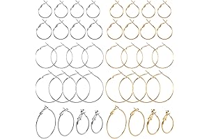 32-Piece Hoop Jewelry Making Earrings