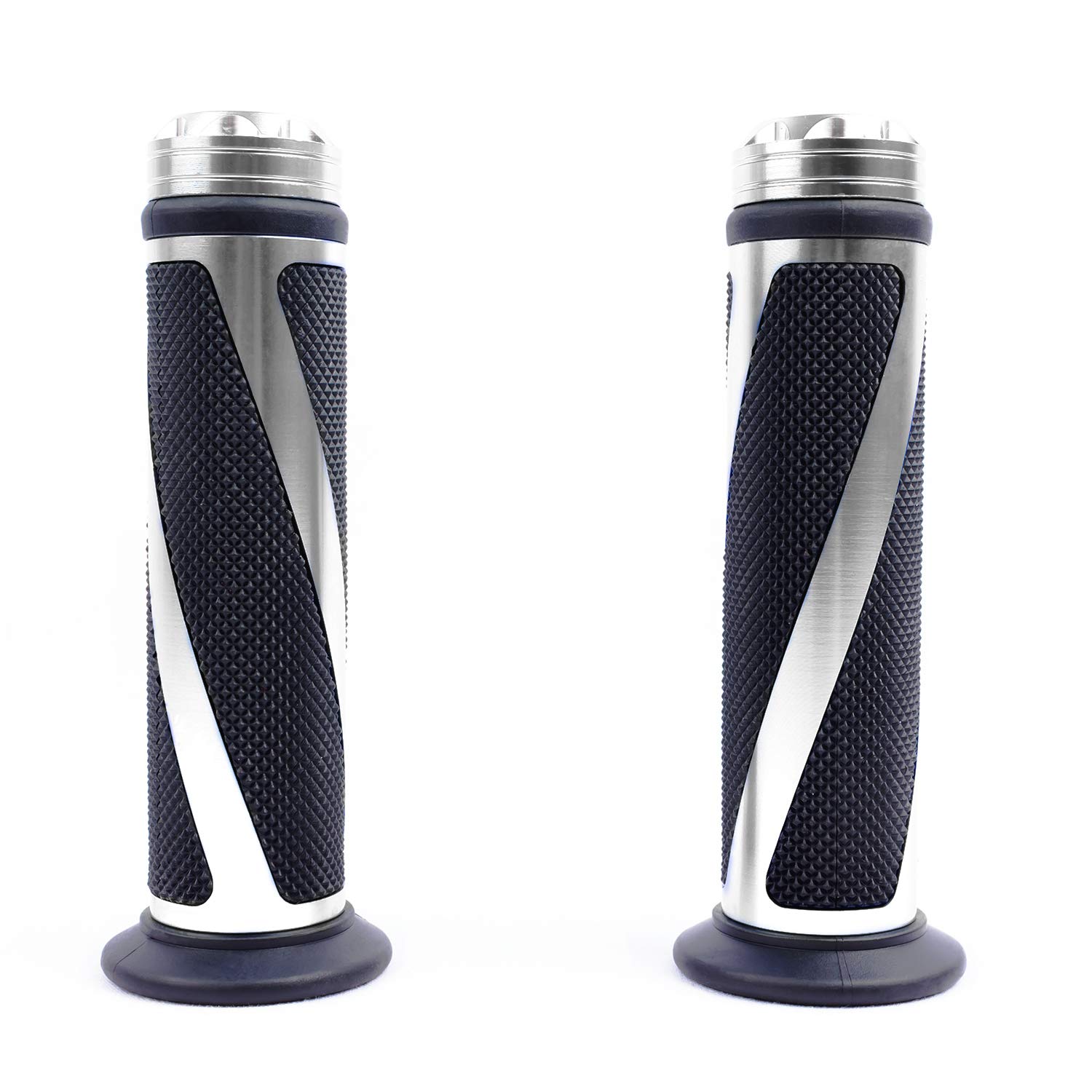 2 Manopole Manubrio Moto SFONIA - Gomma Antiscivolo, 22mm Universali, Per Scooter E Quad (Nero) - Foto 9