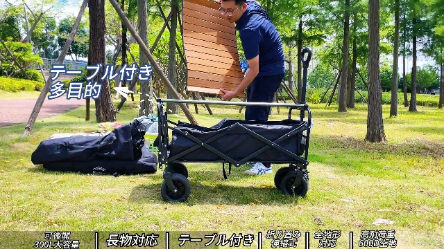 Amazon.co.jp: Aasnsn キャリーワゴン 【300L大容量 長物対応