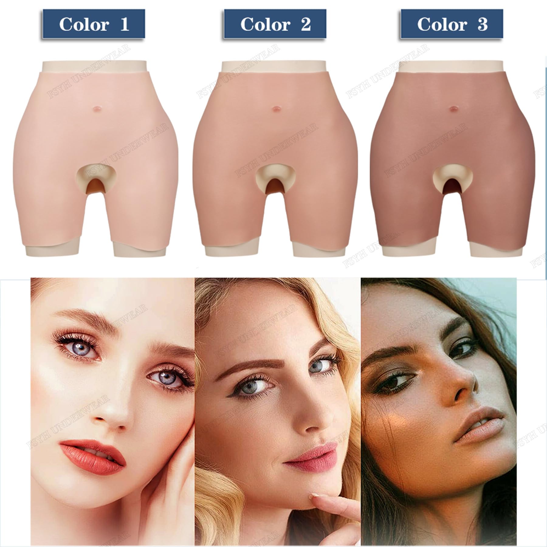 FSYH Silicona Hips Enhancer Panty Butt Lift Shaper Control Pantalones Mujeres Push Up Hips para Drag Queen Crossdresser