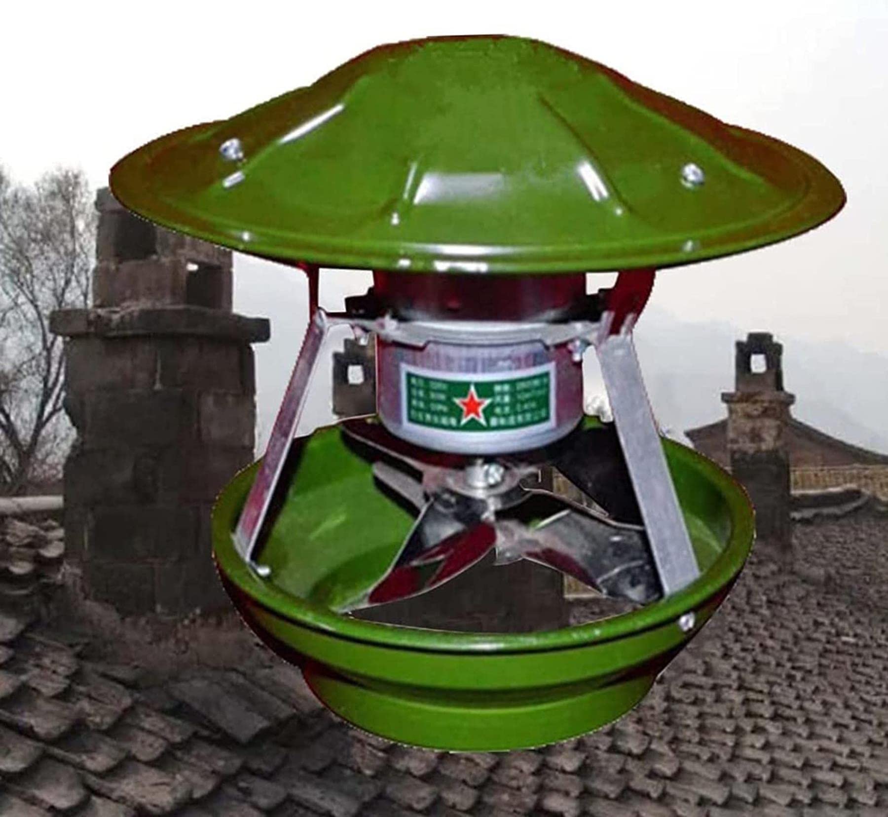 Ventilatore per camino, 60 W/80 W, aspiratore di fumo a 7 foglie, aspiratore e aspiratore per camino, ventola per fumi per una rimozione efficiente del fumo