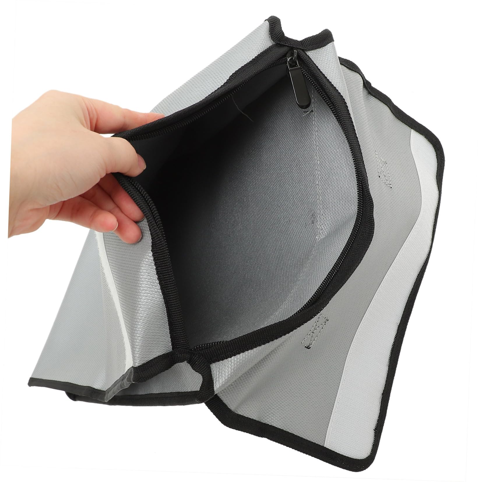 NUOBESTY Wasserdichte Und Feuerfeste Dokumententasche Aufbewahrungstasche Mit Geldscheinfach Für Pässe Dokumente Und Akten Robustes Fiberglasmaterial