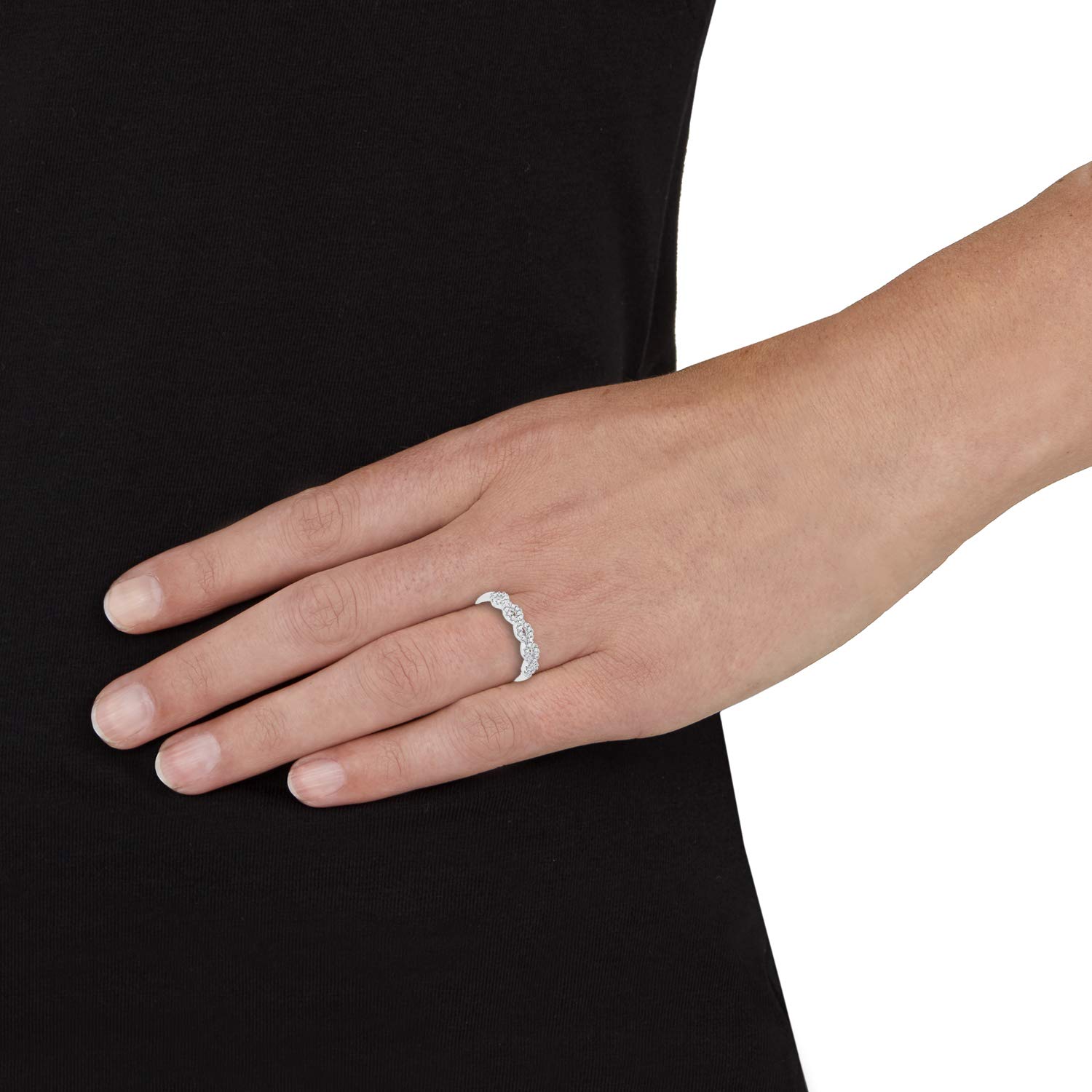 Amor Ring 925 Sterling Silber Damen Ringe, mit Zirkonia synth., Silber, Kommt in Schmuck Geschenk Box, 2024058
