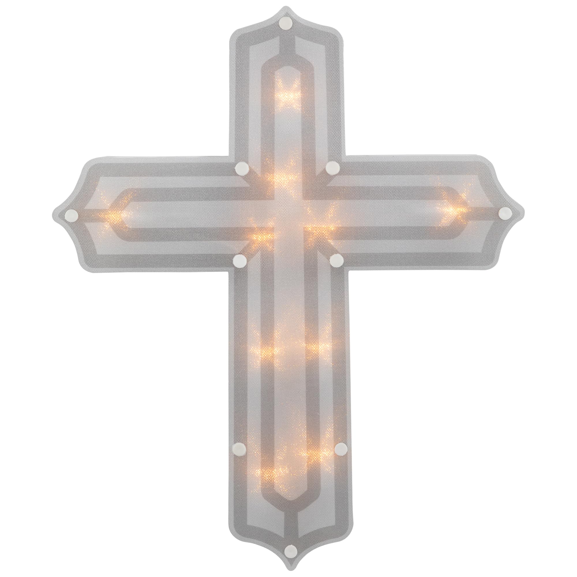 Lighted Cross Easter Window Decoration - 14