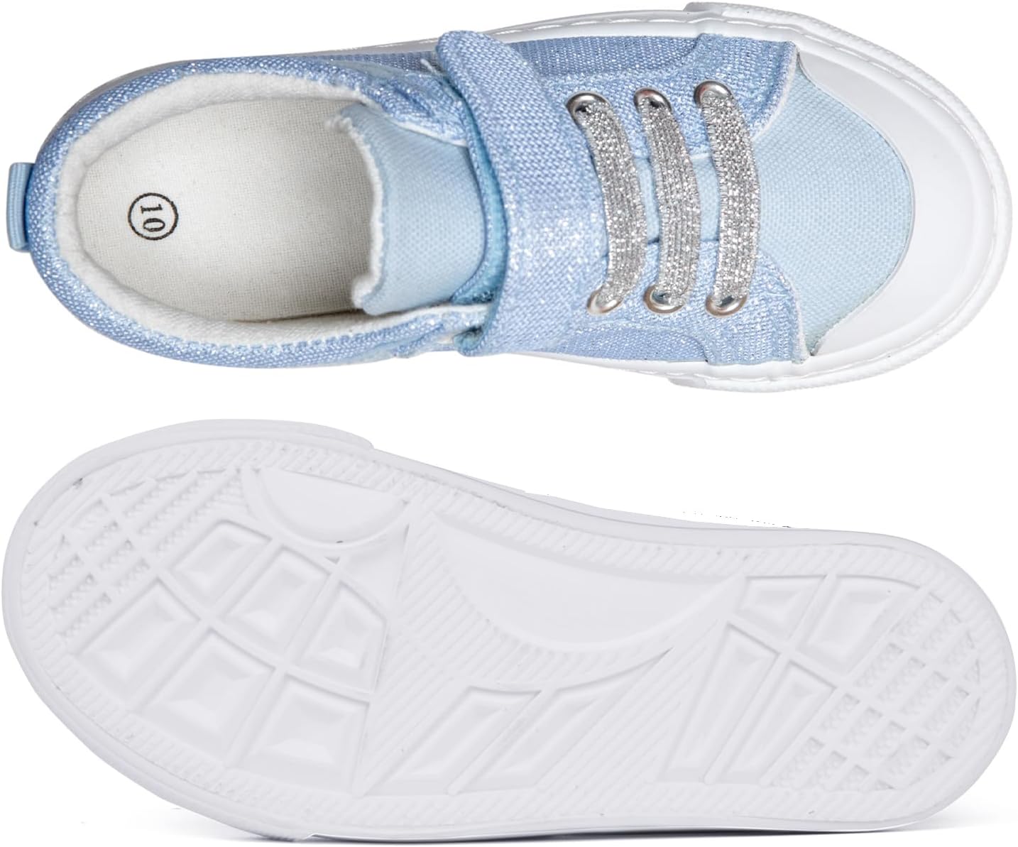 ToandonToddler Kids Sneakers Sparkle Fashion Glitter Sequins Canvas Shoes - Image 6