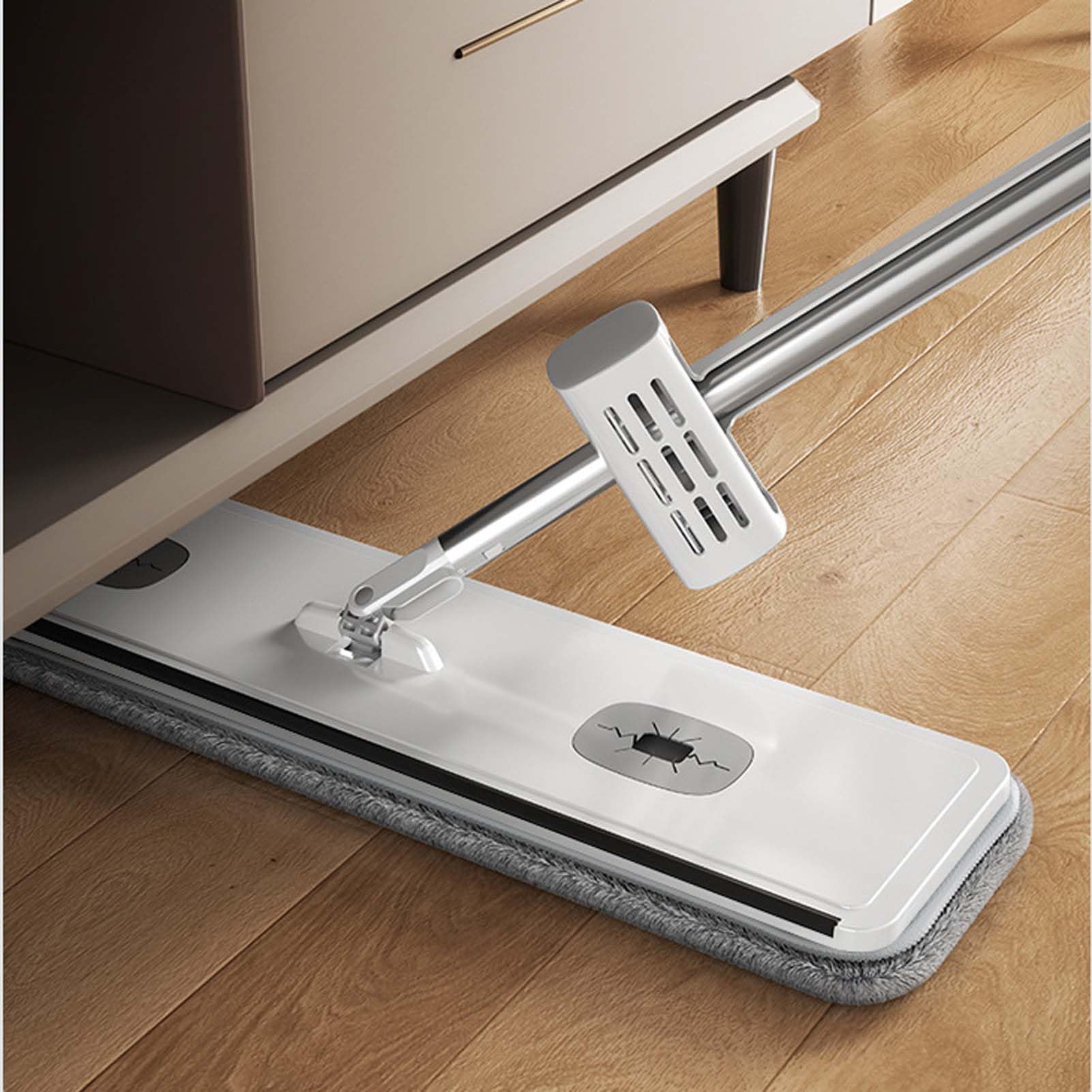 Fregona Suelos con Mopa Microfibra, Limpiador De Suelos para Casa, Paño Lavable Y Reutilizable, Mopa Absorbente con Mango Ajustable para Cocina Baño Salón Y Limpieza Diaria