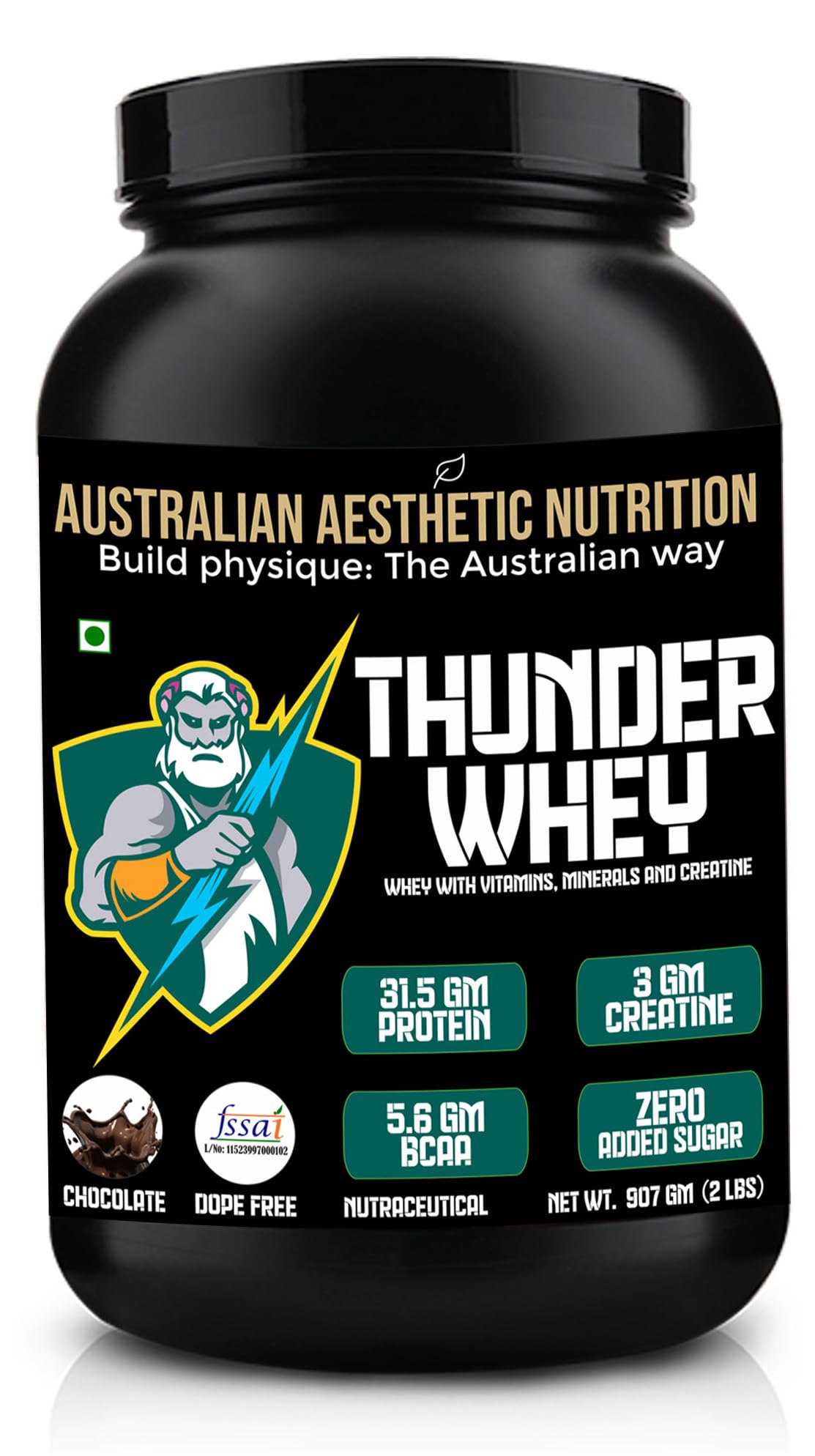 australian aesthetic nutrition thunder whey 2 lb