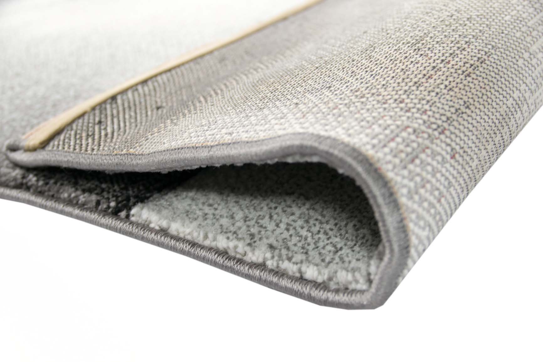 Teppich-Traum Kurzflor Teppich Karo-Patchwork Grau Schwarz Weiß 80x300 cm | Pflegeleicht, schmutzabweisend, strapazierfähig und OEKO-TEX geprüft, Konturenschnitt, für Fußbodenheizung & Wohnbereich
