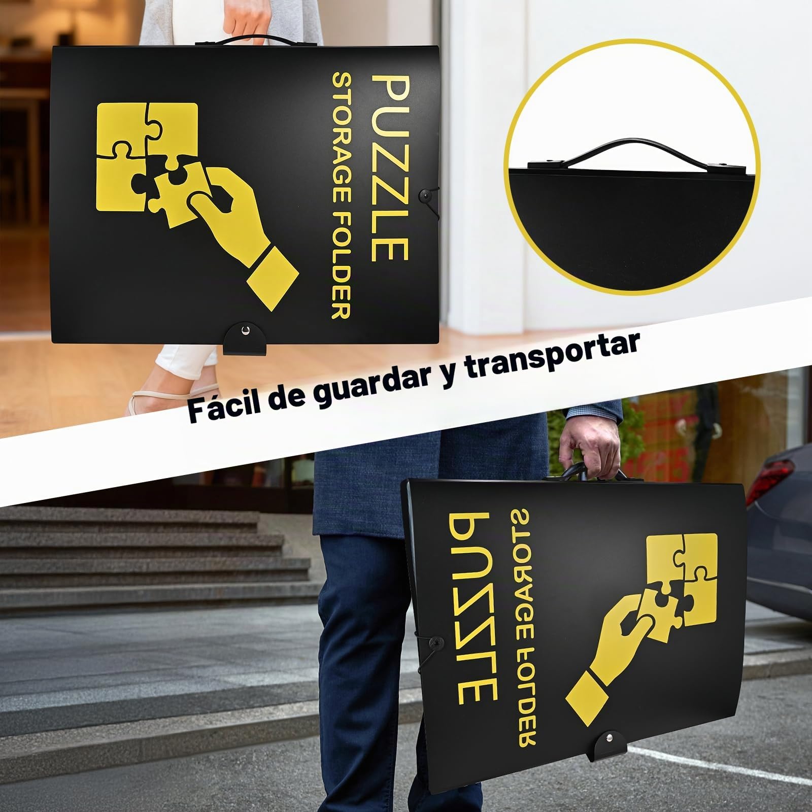 GOLDGE Carpeta Puzzle 1000 Piezas, Accesorios Puzzle para Guarda Puzzles