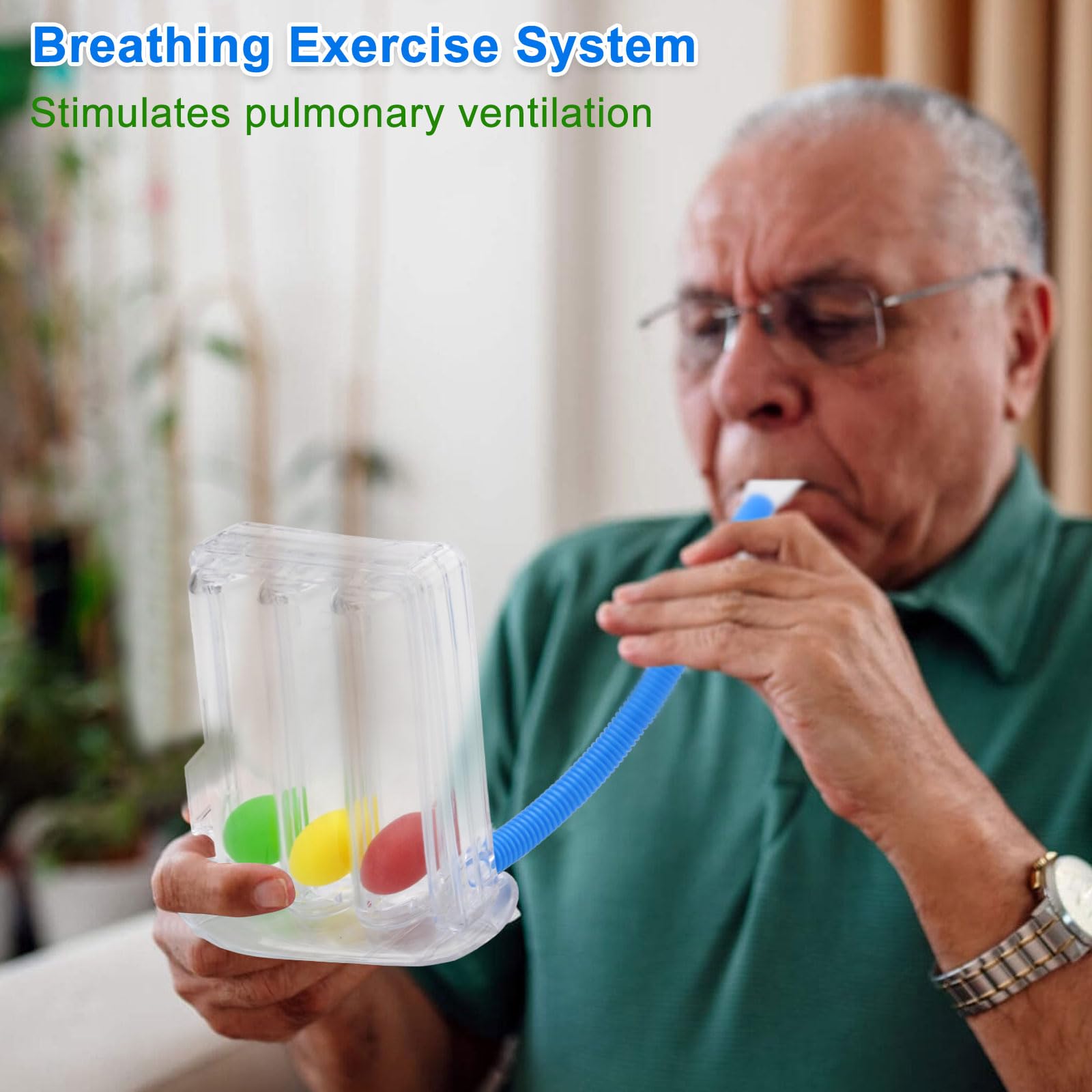 Sistema de entrenamiento de respiración de 3 cámaras, dispositivo de ejercicio respiratorio para función pulmonar y terapia del habla, entrenador de respiración para terapia del habla