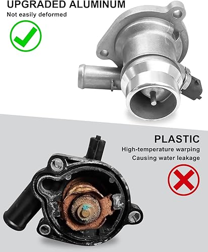 Miniatura 3 de 55565336 Conjunto de carcasa de termostato de refrigerante de aluminio para Chevy Cruze Trax Sonic Buick Encore 2012-2020 1.4 Reemplazar 55579010