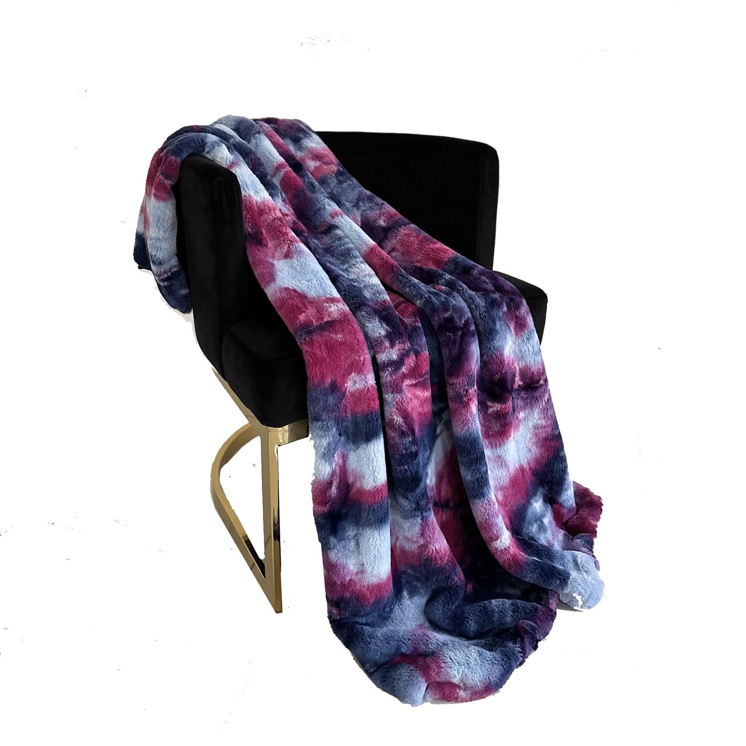 Plutus Brands Purple Pink Fureal Faux Fur Luxury Throw Blanket