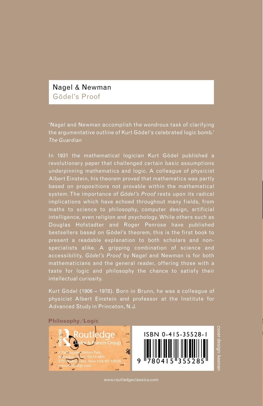 Godel's Proof (Routledge Classics)