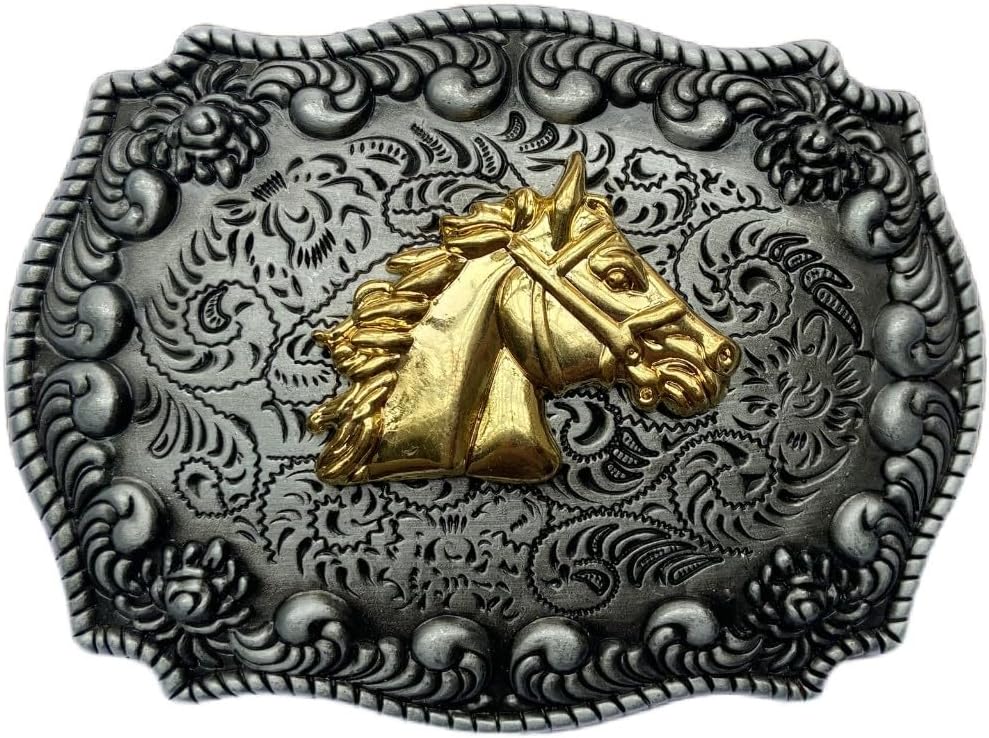 MULBA Vintage Style Alloy Belt Buckle American Cowboy Fashion Western 3D Engraved Cow Bull Head Belt Buckles
