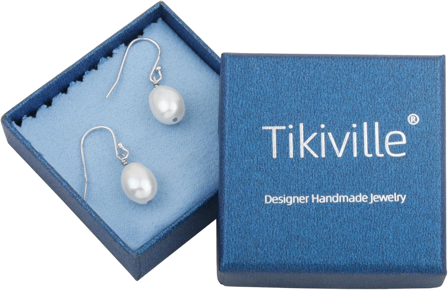 Handmade Sterling Silver Freshwater Cultured Baroque Pearl Dangling Drop Earrings for Women - Image 6