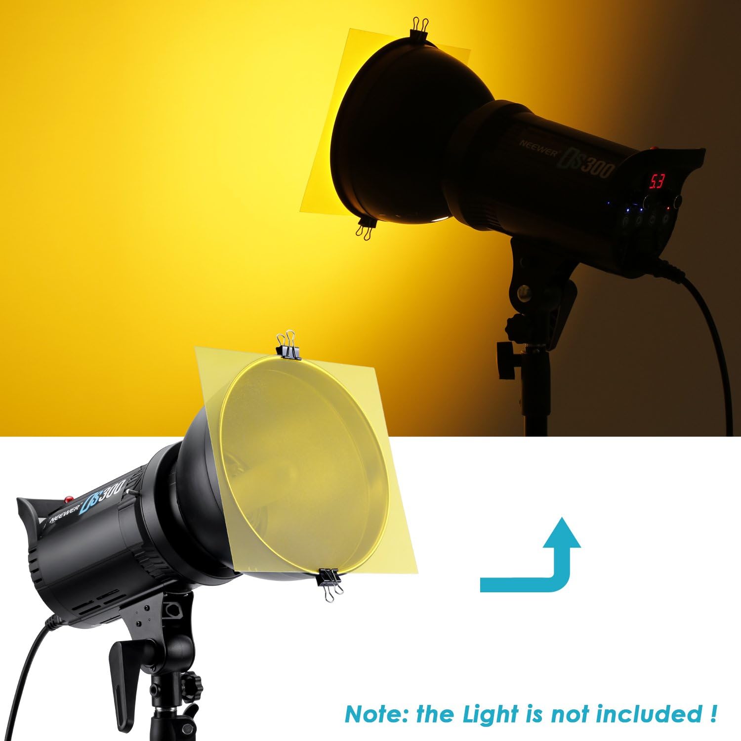 Neewer® 7"x8"/18 x 20 cm Transparent Color Correction Lighting Gel Filter Set Pack of 6 Gel Sheet for Photo Studio Strobe Flash Light (Red,Blue,Green,Cyan,Yellow,&Magenta)