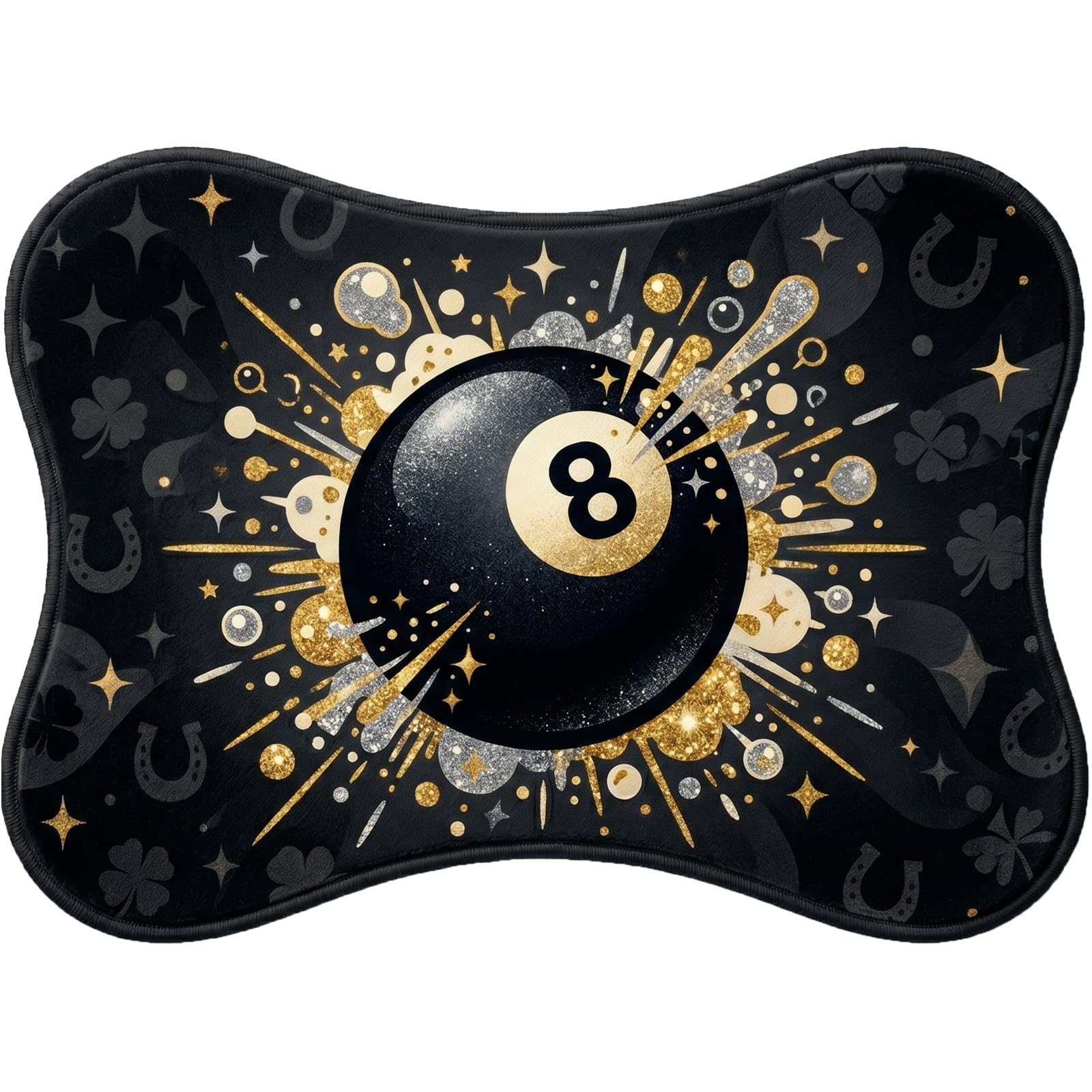 Magic 8 Ball Rug: 21x29 Absorbent Washable Pool Room Mat, Billiard Rugs