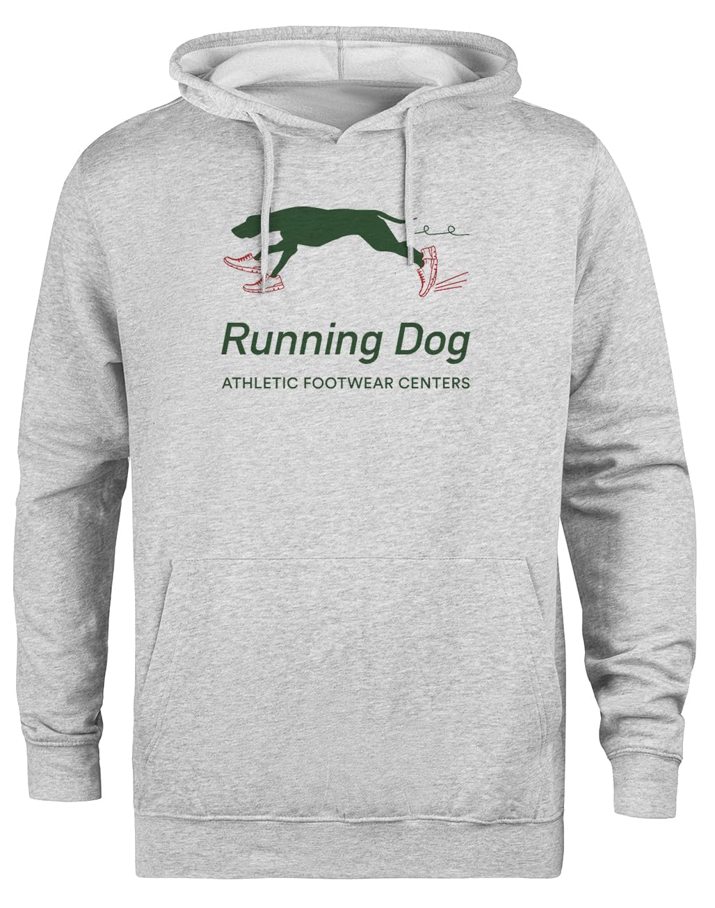 Running Dog Athletic Footwear Centers © 1983 Felpa Con Cappuccio Grigia Unisex Giacca Con Cappuccio Ecologica