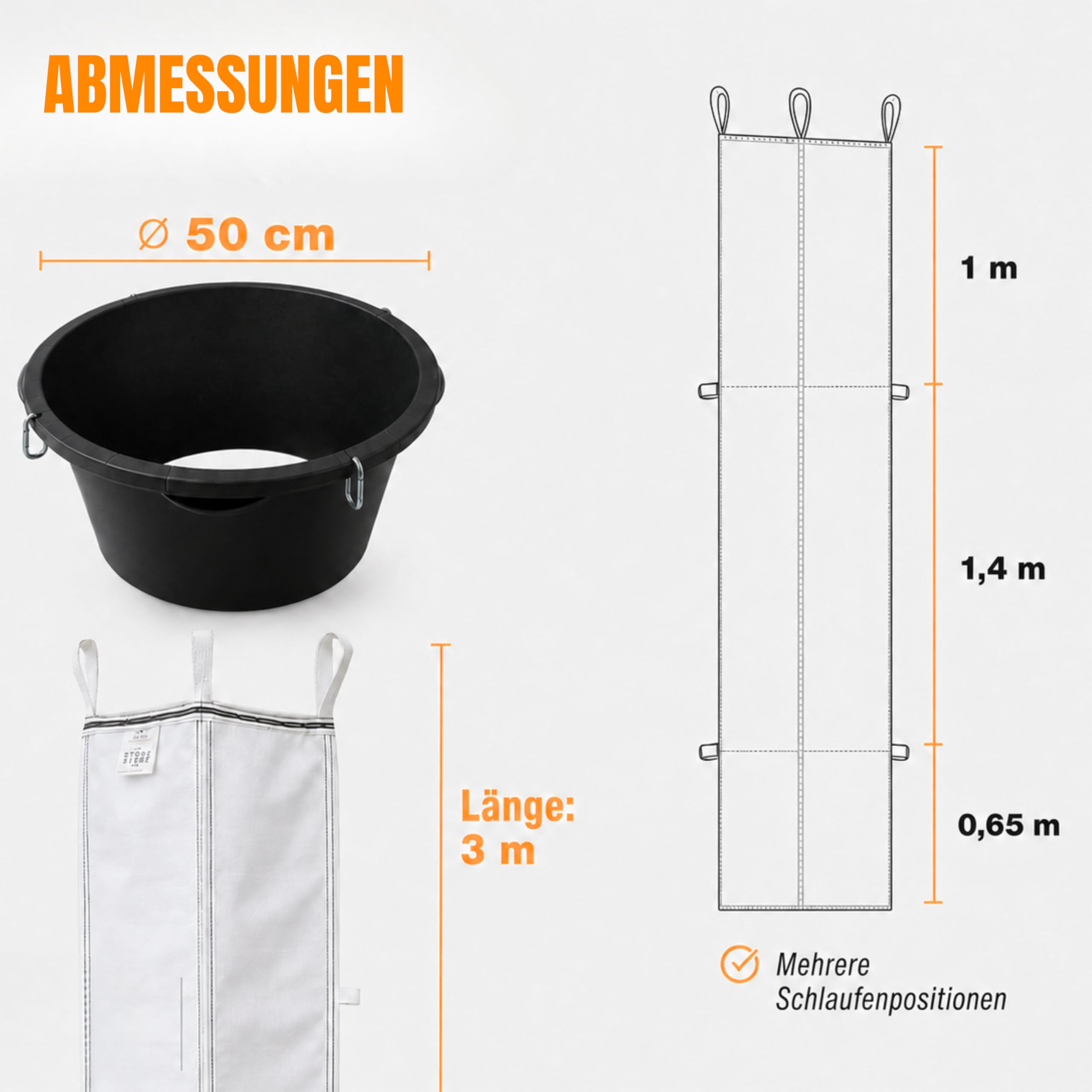 Schuttschlauch Einweg - Tubo de disparo (6 m)